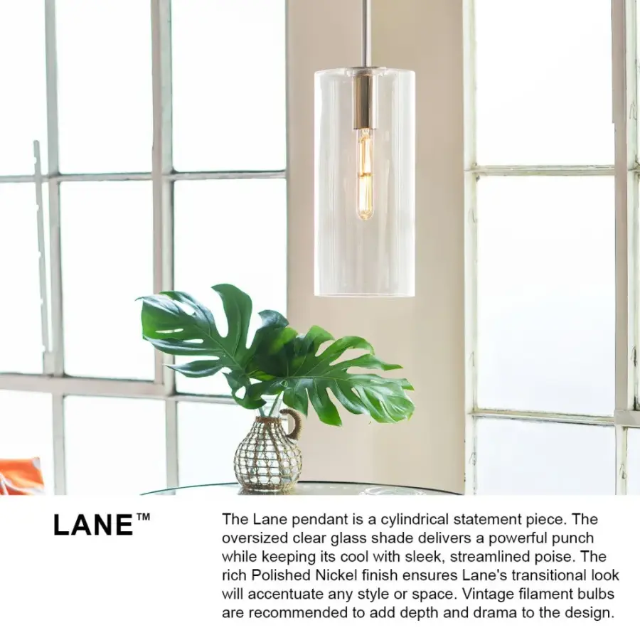 Lane Extra Small Single Light Pendant in Lacquered Brass - Image 8