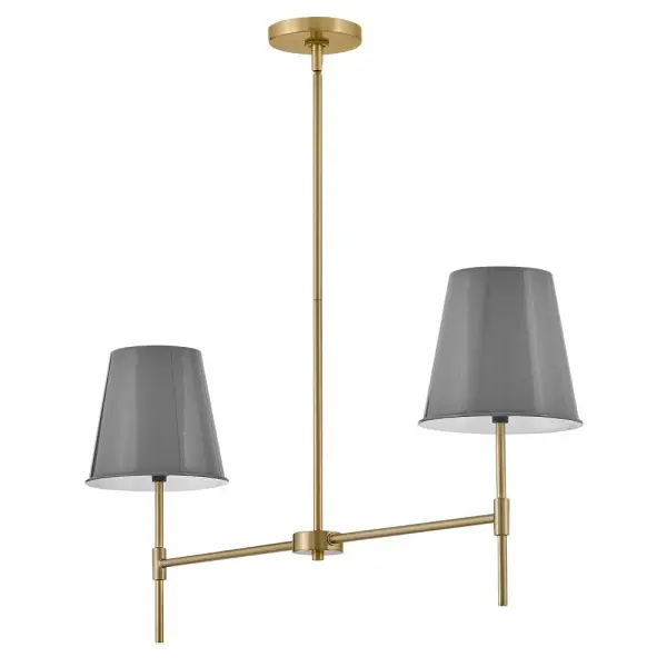 Blake Small Two Light Linear Chandelier - Image 3