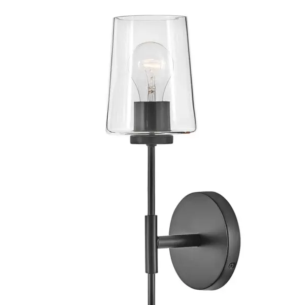 Kline Large Single Light Tall Sconce in Black - Image 3