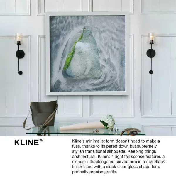 Kline Large Single Light Tall Sconce in Black - Image 7