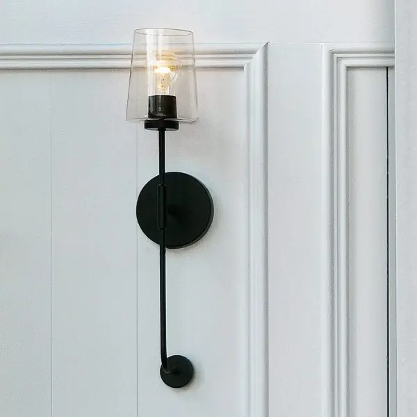 Kline Large Single Light Tall Sconce in Black - Image 8