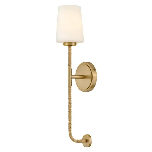Kline Large Single Light Tall Sconce with Natural Rope - Image 1