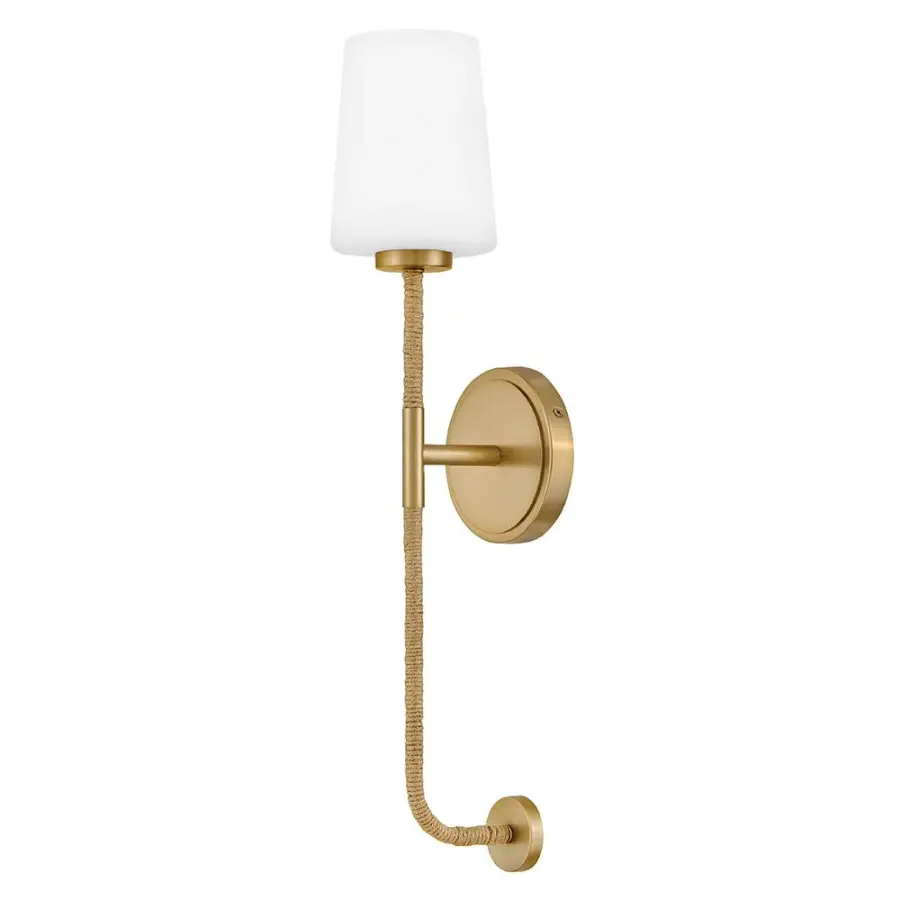 Kline Large Single Light Tall Sconce with Natural Rope - Image 3