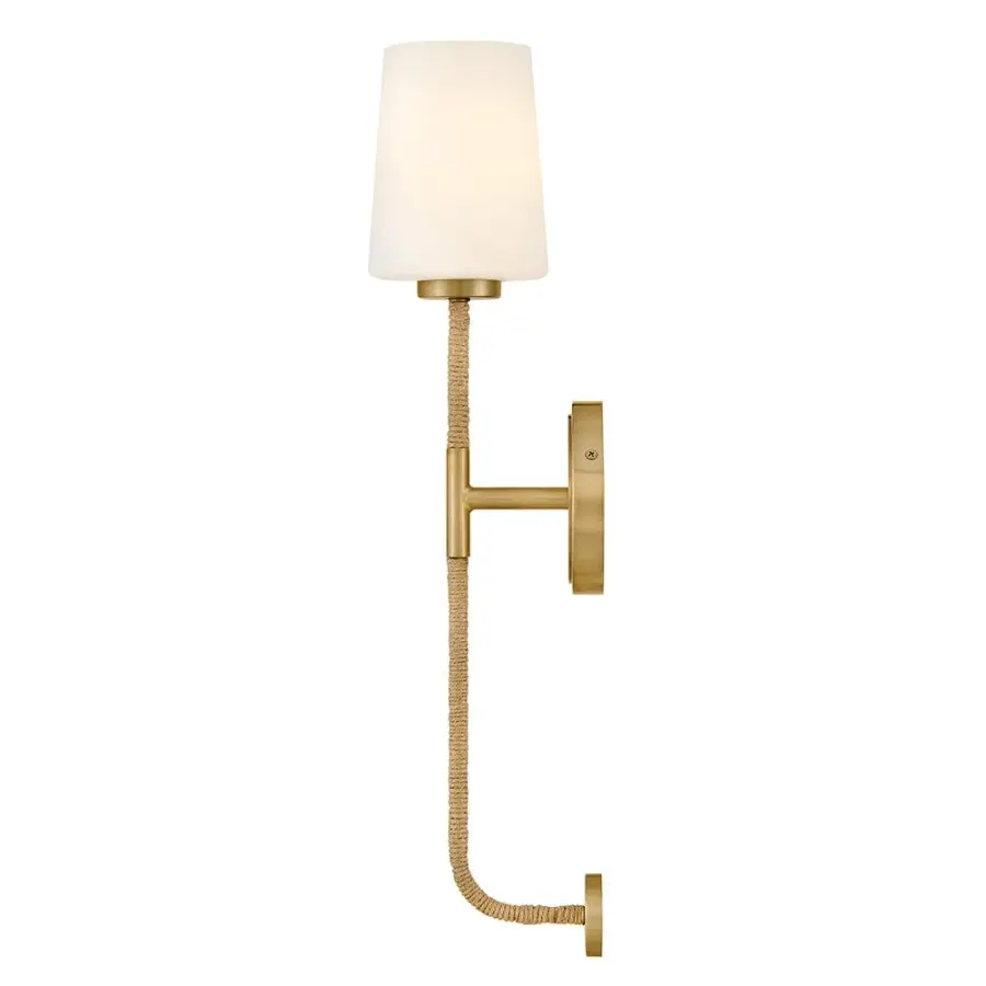 Kline Large Single Light Tall Sconce with Natural Rope - Image 4