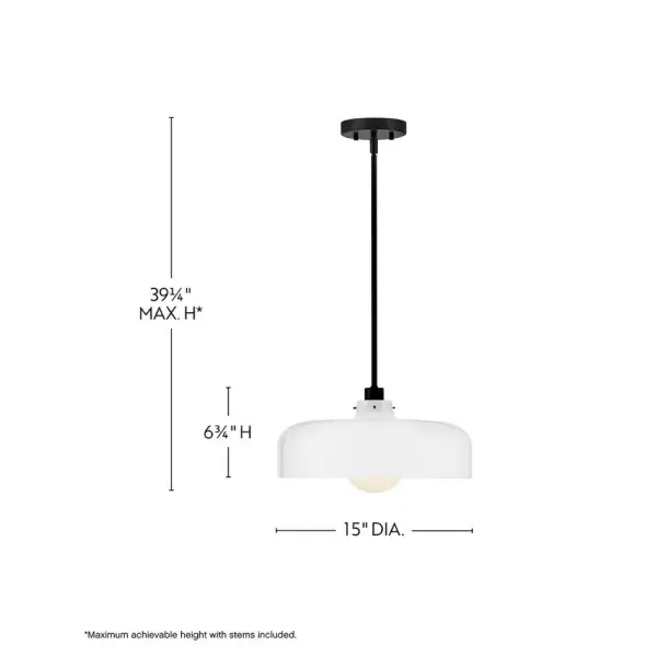 Maisie Medium Pendant Light in Black - Image 2