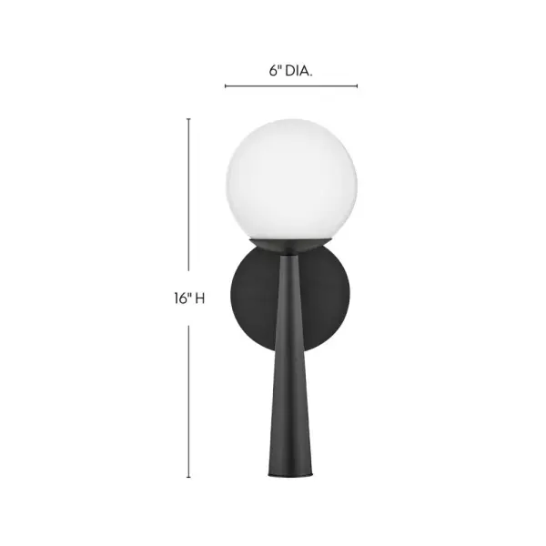 Izzy Medium Single Light Sconce in Black - Image 1