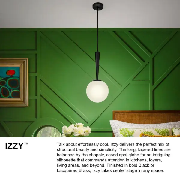 Izzy Small Pendant in Black - Image 9