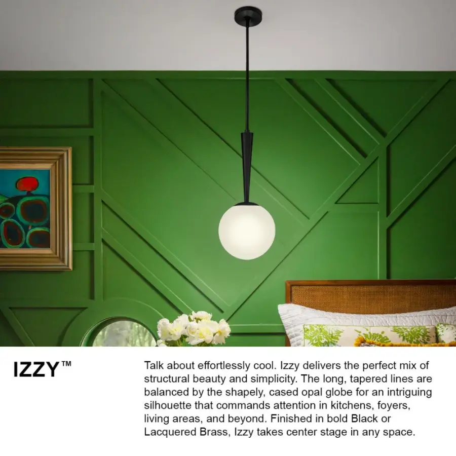 Izzy Small Pendant in Black - Image 9