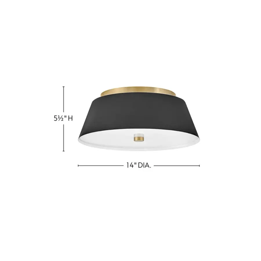 Tess Medium Flush Mount in Black - Image 2