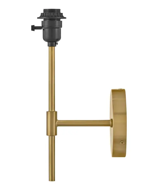 Blake Medium Single Light Sconce in French Gray with Lacquered Brass - Image 5