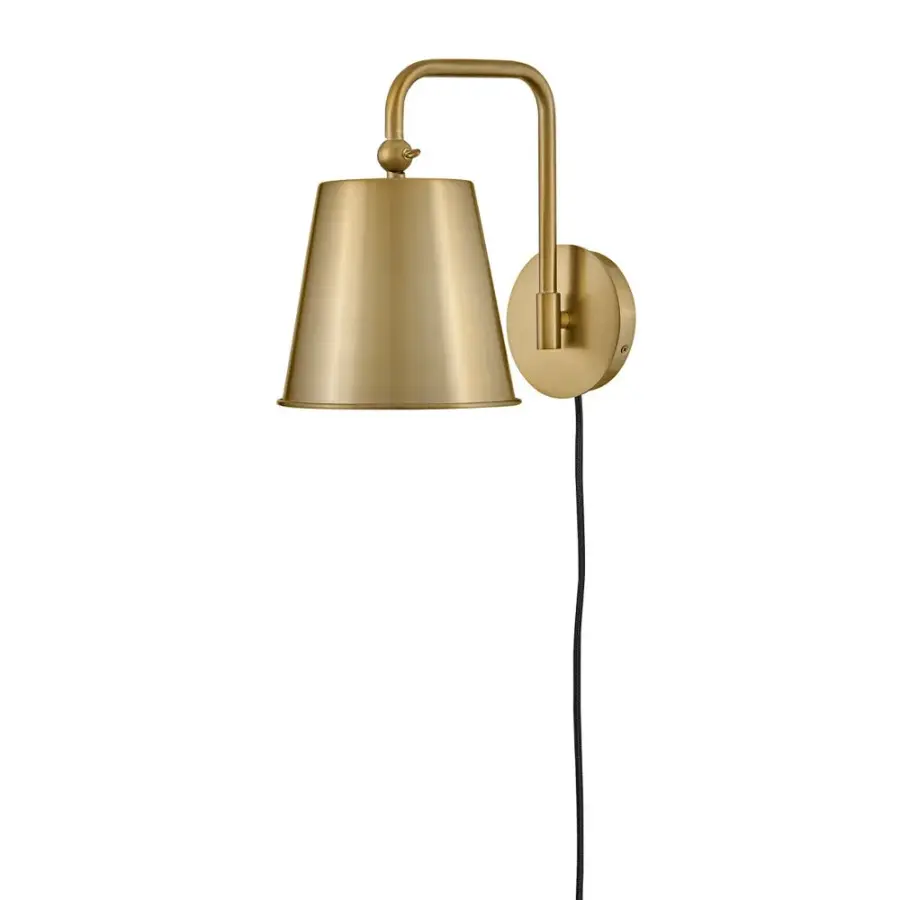 Blake Medium Single Light Sconce in Lacquered Brass - Image 2