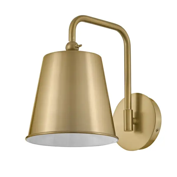 Blake Medium Single Light Sconce in Lacquered Brass - Image 3