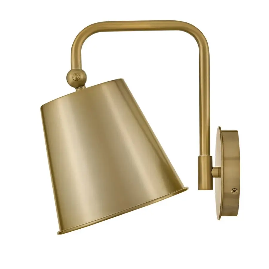 Blake Medium Single Light Sconce in Lacquered Brass - Image 7