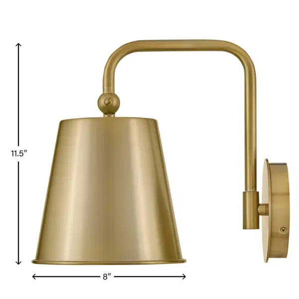 Blake Medium Single Light Sconce in Lacquered Brass - Image 10