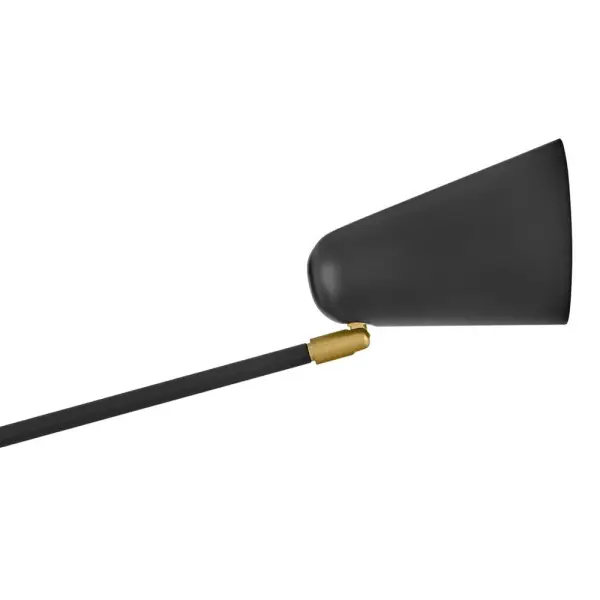 Birdie Large Two Light Sconce in Black with Brass - Image 4