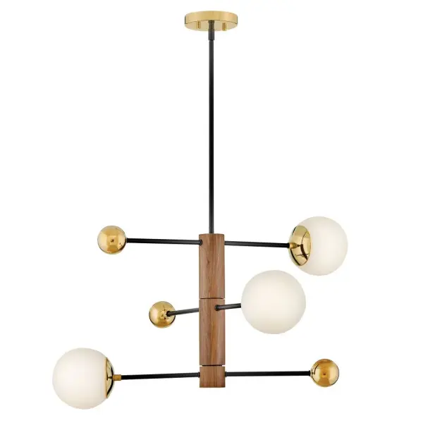 Striking Mid-Century Design with Warm Brass and Walnut Accents - Image 1