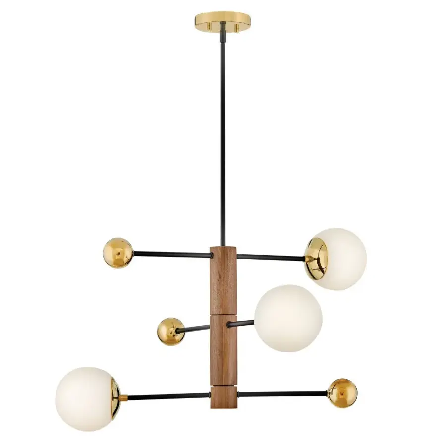 Striking Mid-Century Design with Warm Brass and Walnut Accents - Image 1