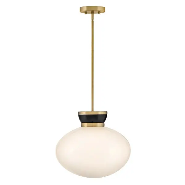 Lucy Medium Pendant in Black with Lacquered Brass - Image 1