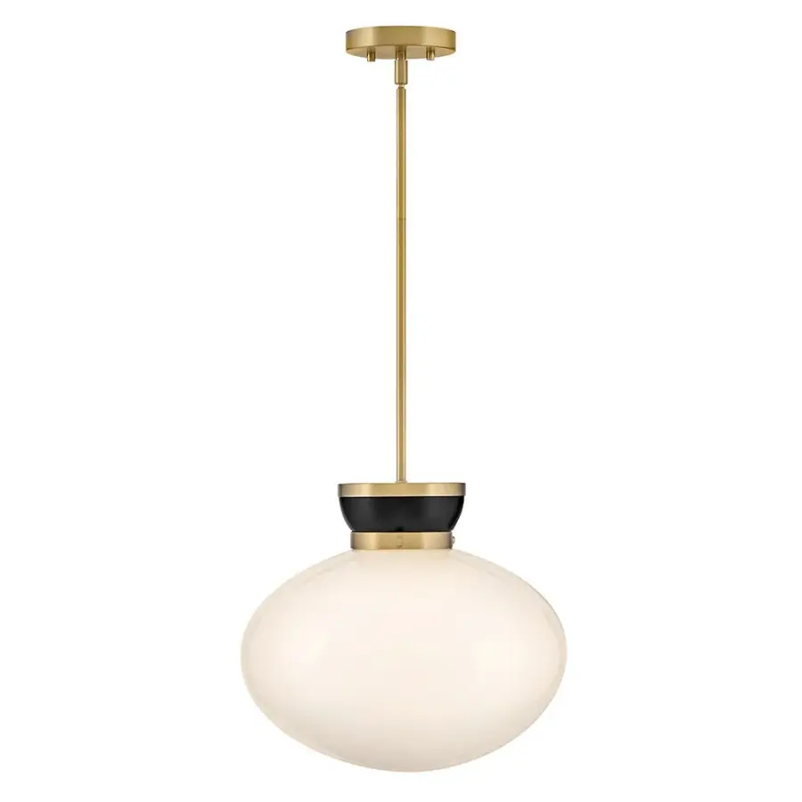 Lucy Medium Pendant in Black with Lacquered Brass - Image 1