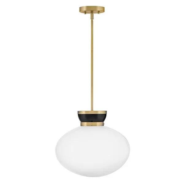 Lucy Medium Pendant in Black with Lacquered Brass - Image 3
