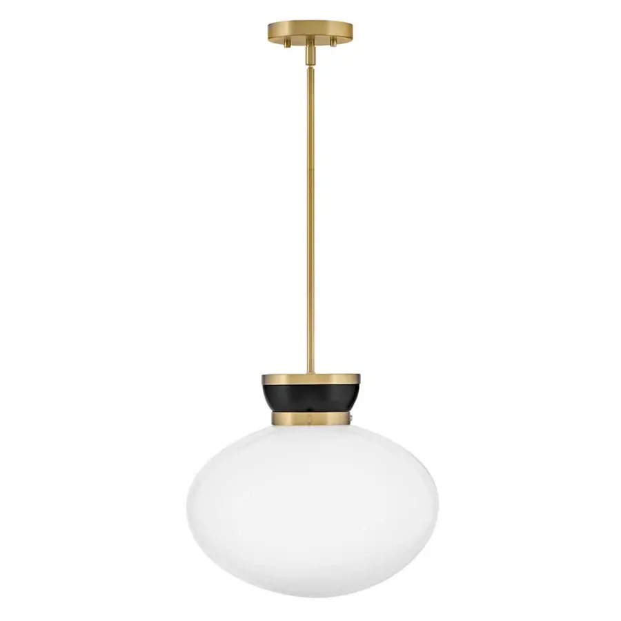 Lucy Medium Pendant in Black with Lacquered Brass - Image 3