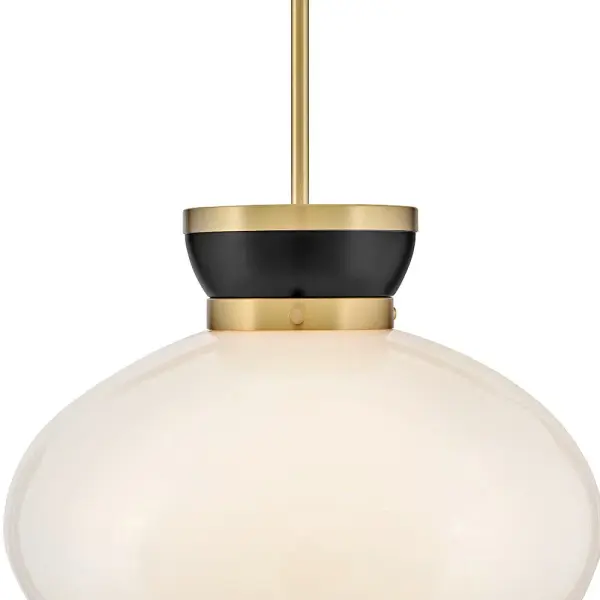 Lucy Medium Pendant in Black with Lacquered Brass - Image 4