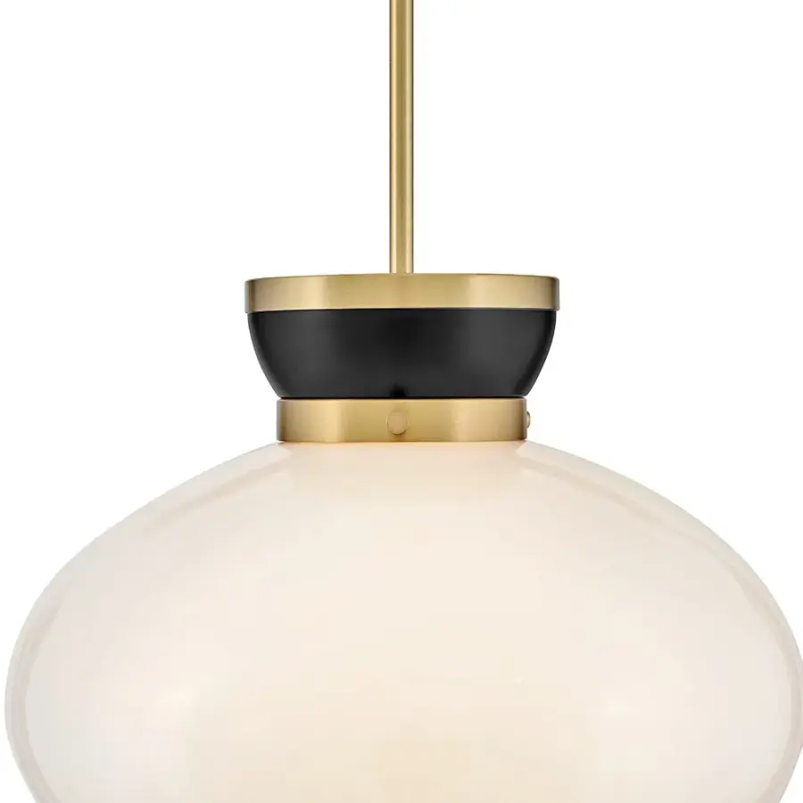 Lucy Medium Pendant in Black with Lacquered Brass - Image 4