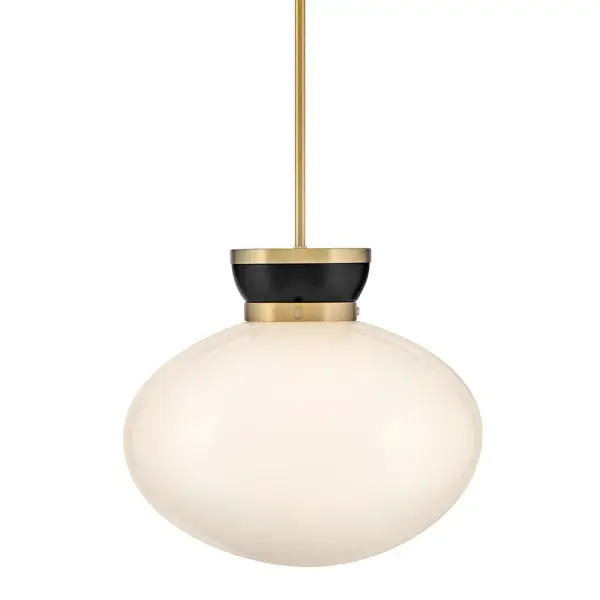 Lucy Medium Pendant in Black with Lacquered Brass - Image 5