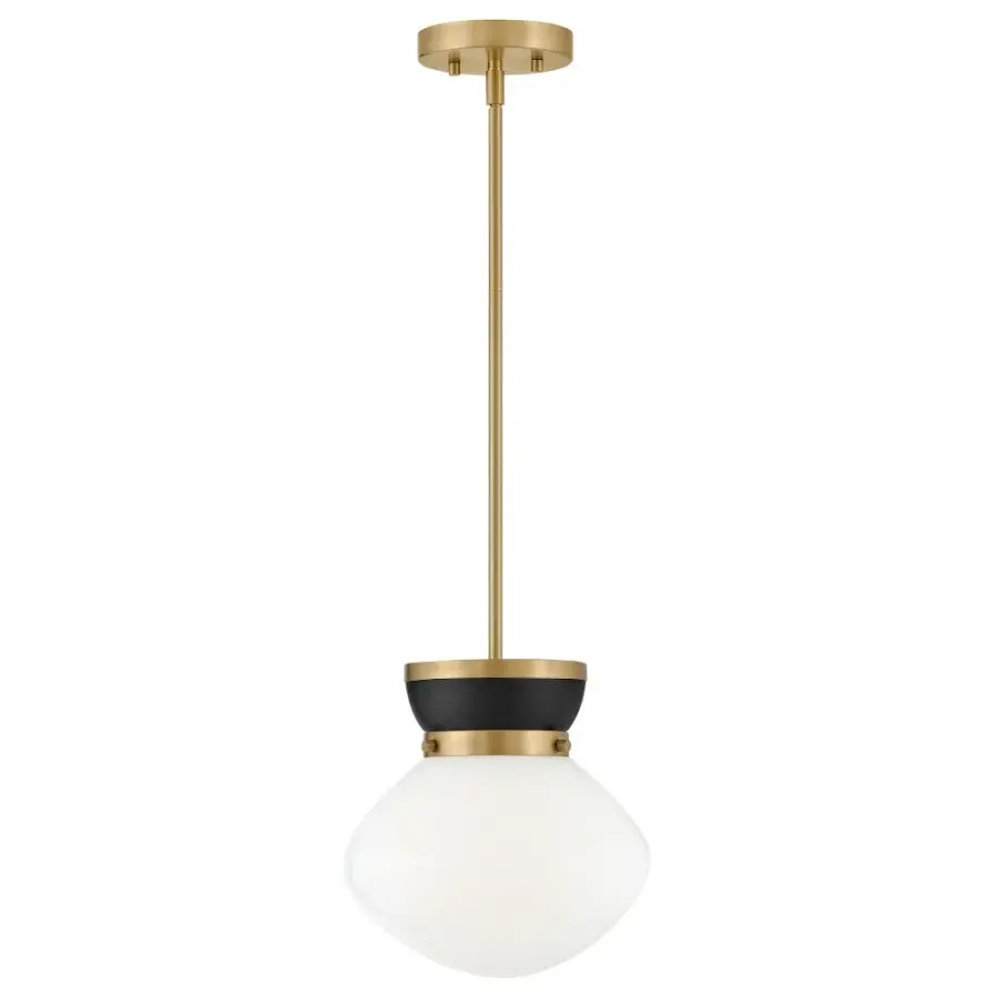 Lucy Small Pendant in Black with Lacquered Brass - Image 1
