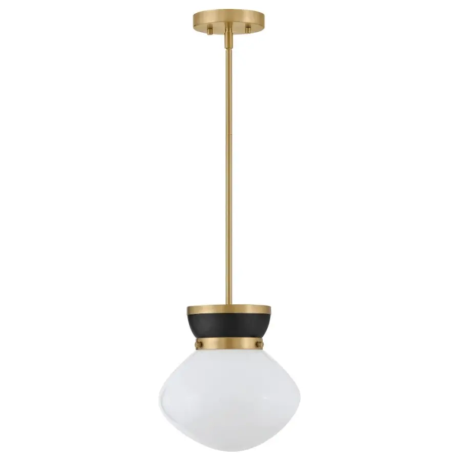 Lucy Small Pendant in Black with Lacquered Brass - Image 2