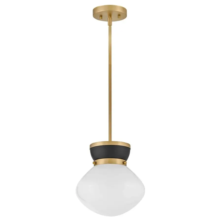 Lucy Small Pendant in Black with Lacquered Brass - Image 3