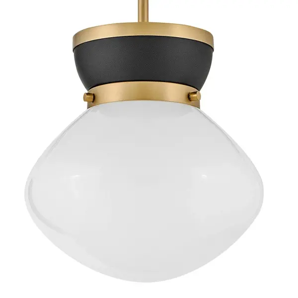Lucy Small Pendant in Black with Lacquered Brass - Image 4