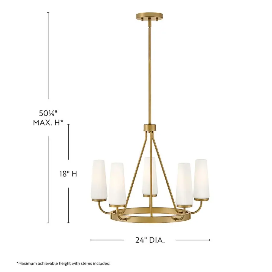 Selma Medium Single Tier Chandelier in Gold - Image 2