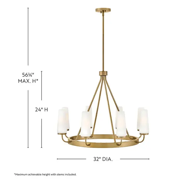 Selma Medium Single Tier Chandelier in Gold - Image 2