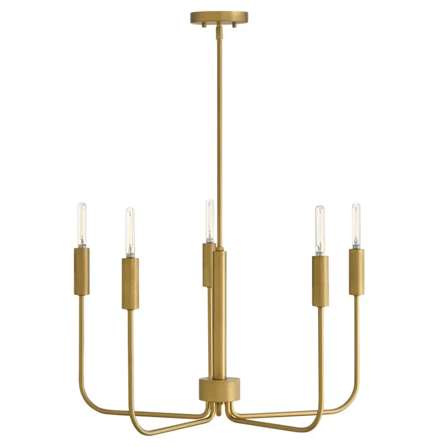 Austen Medium Single Tier Chandelier in Lacquered Brass - Image 1