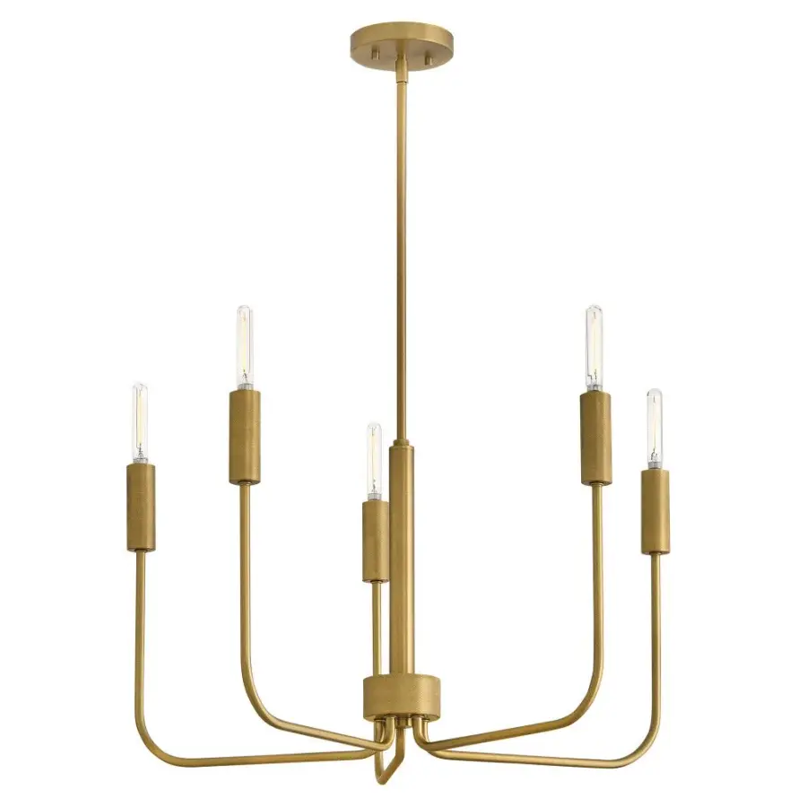 Austen Medium Single Tier Chandelier in Lacquered Brass - Image 3