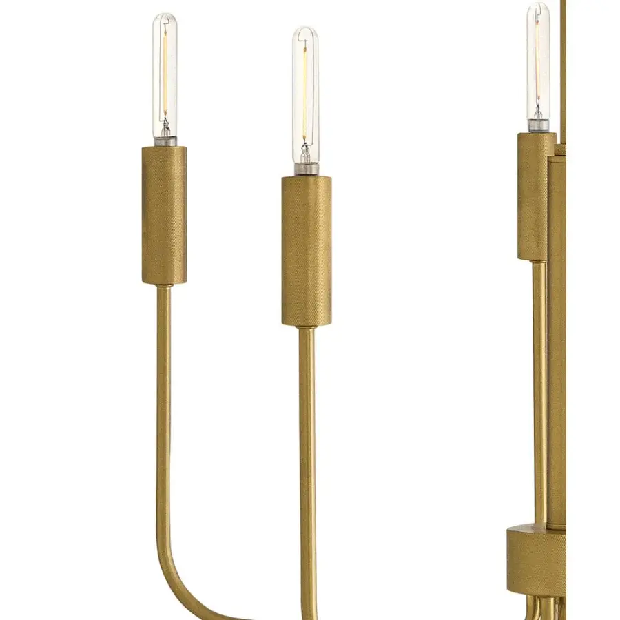Austen Medium Single Tier Chandelier in Lacquered Brass - Image 4