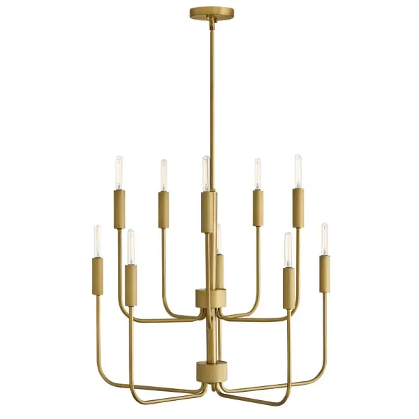 Austen Medium Multi-Tier Chandelier in Lacquered Brass - Image 1