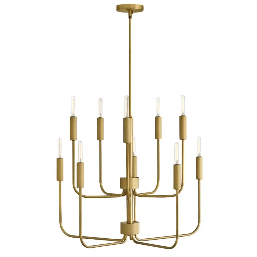 Austen Medium Multi-Tier Chandelier in Lacquered Brass - Image 1