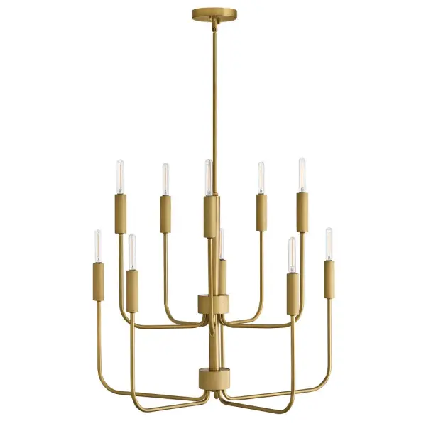 Austen Medium Multi-Tier Chandelier in Lacquered Brass - Image 3