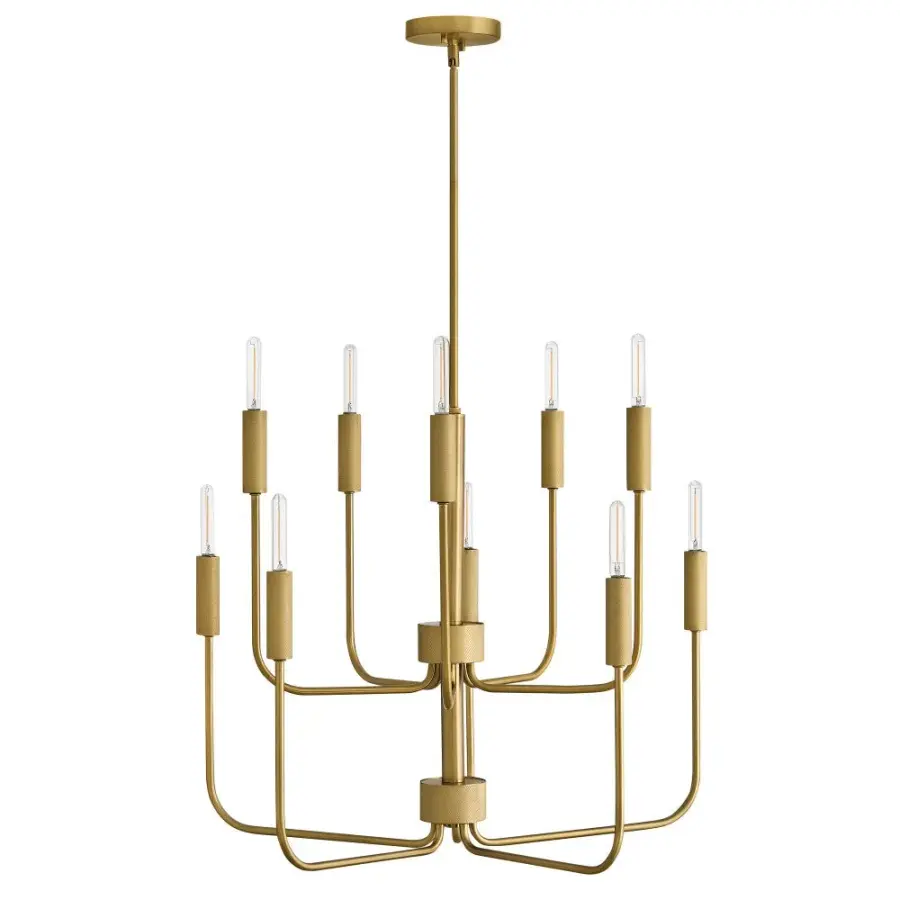 Austen Medium Multi-Tier Chandelier in Lacquered Brass - Image 3