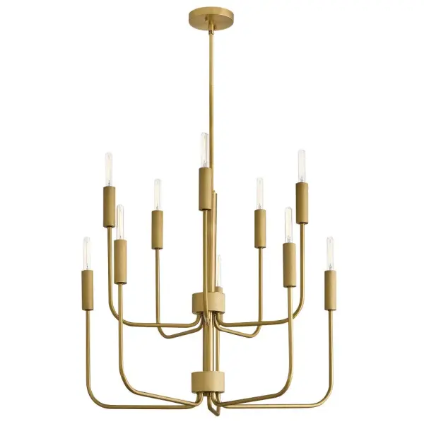 Austen Medium Multi-Tier Chandelier in Lacquered Brass - Image 4