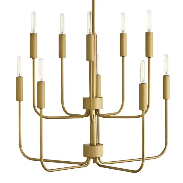 Austen Medium Multi-Tier Chandelier in Lacquered Brass - Image 6