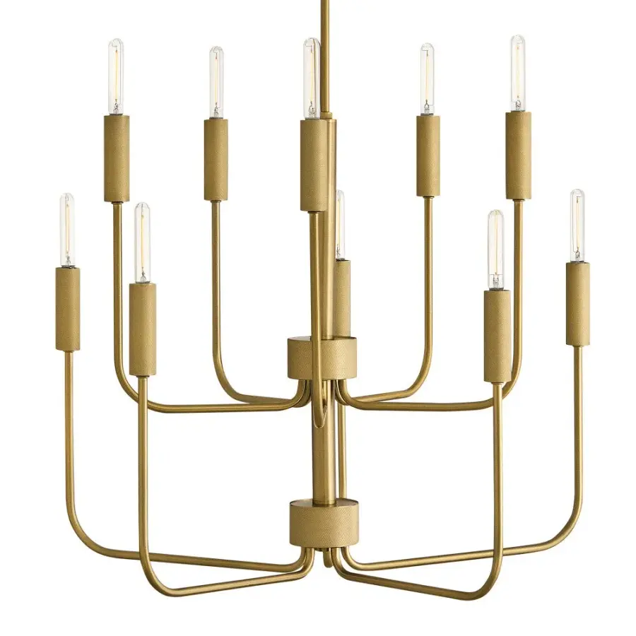 Austen Medium Multi-Tier Chandelier in Lacquered Brass - Image 6
