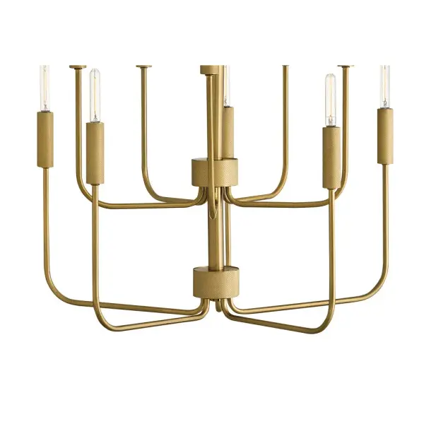 Austen Medium Multi-Tier Chandelier in Lacquered Brass - Image 7