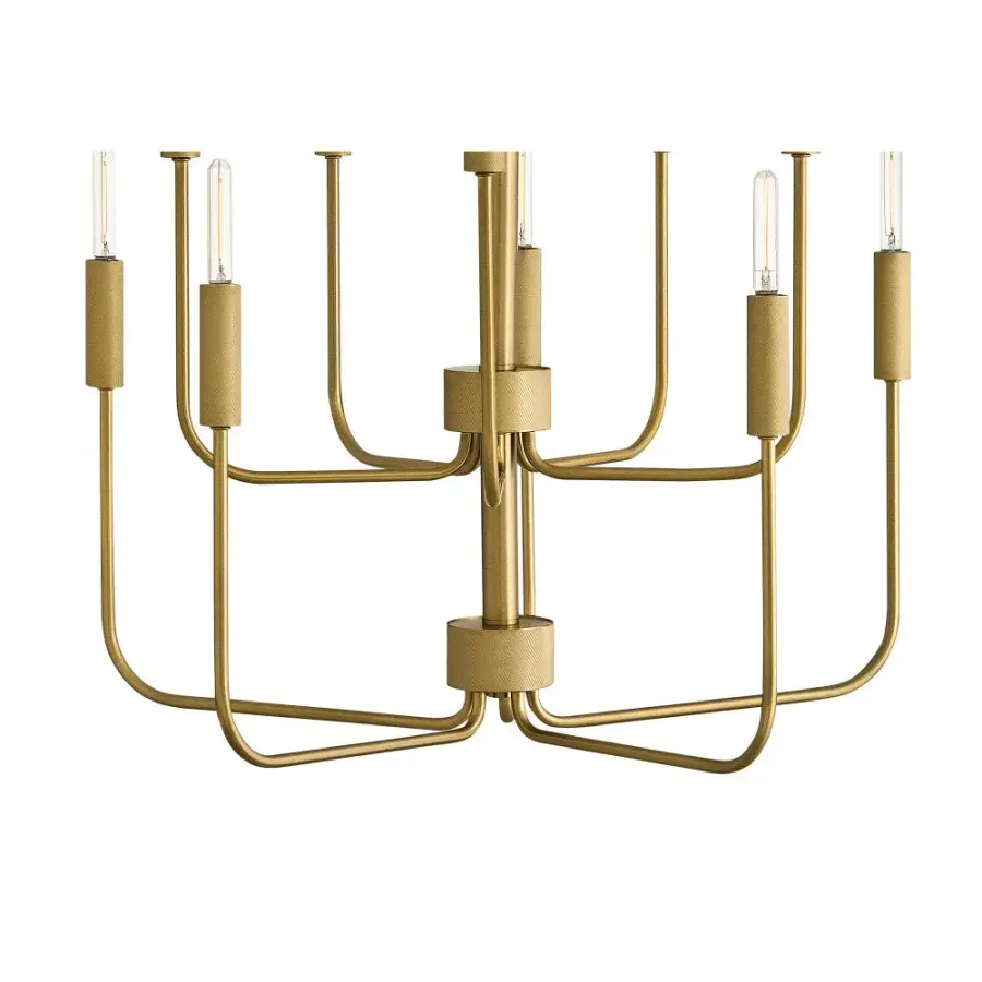Austen Medium Multi-Tier Chandelier in Lacquered Brass - Image 7