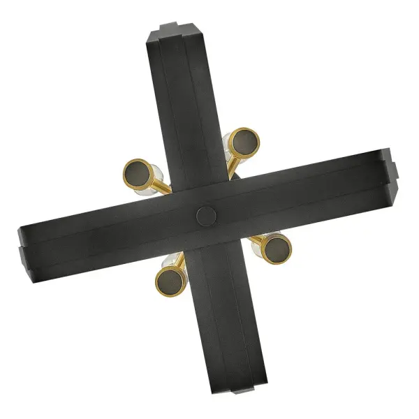 Sammi Large Pendant in Black with Lacquered Brass - Image 5