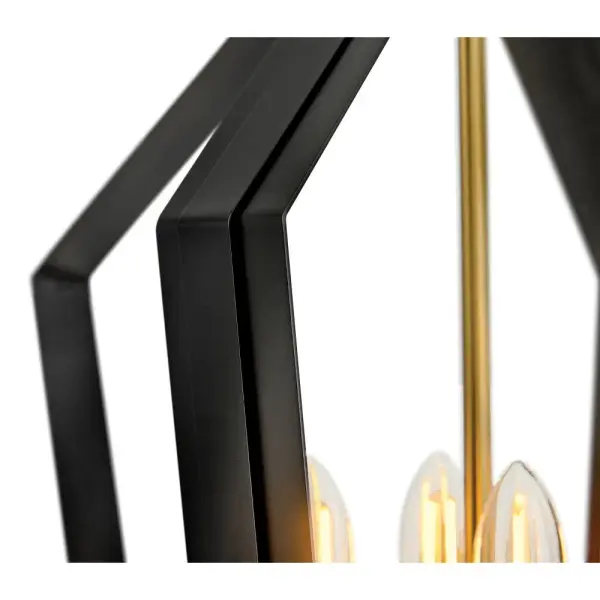 Sammi Large Pendant in Black with Lacquered Brass - Image 6