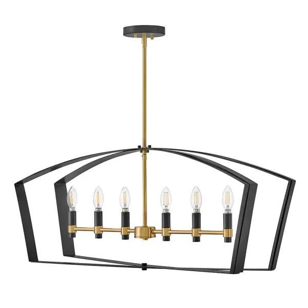 The Sammi brings a refreshing modern aesthetic with its clean linear form and airy design. At 40 inches wide, it's perfectly sized for medium to large dining spaces and kitchen islands, offering cool vibes that work in both coastal and contemporary settings.