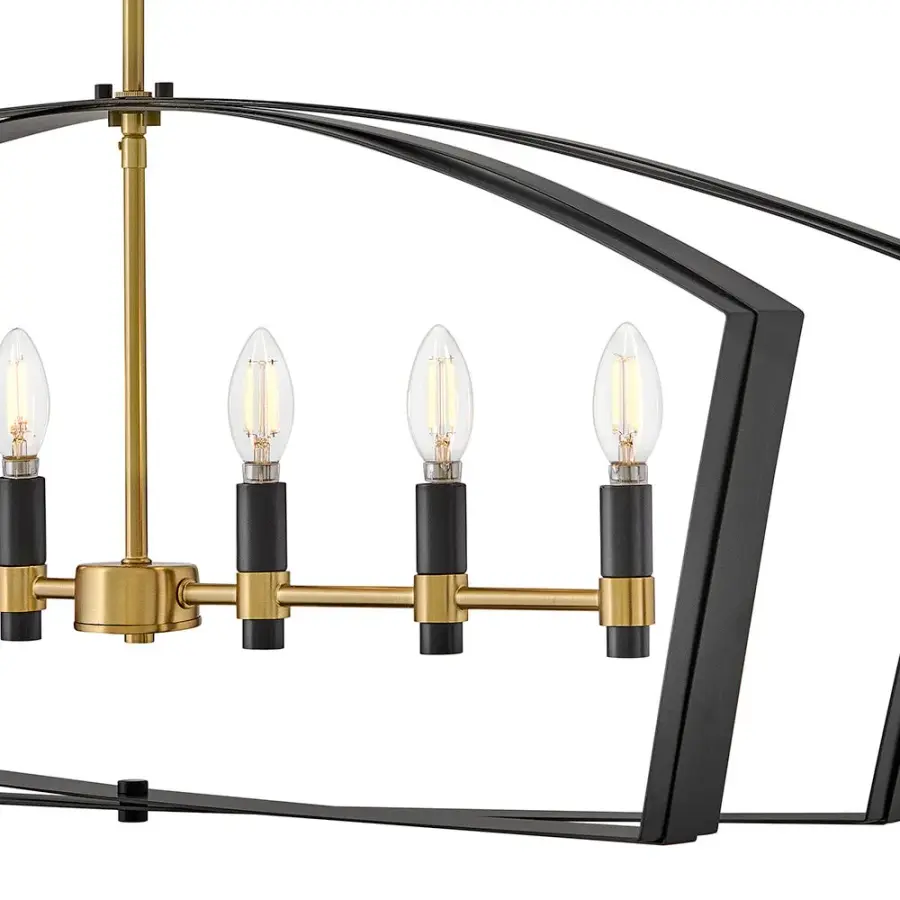 Sammi Large Six Light Linear Chandelier - Image 2
